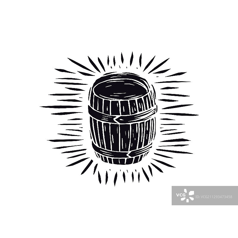 油毡风格的木桶图片素材