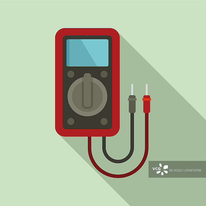 诊断万用表扁平风格图标图片素材