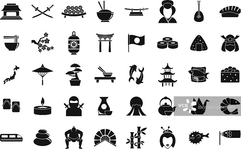 日本图标简约风格合集图片素材