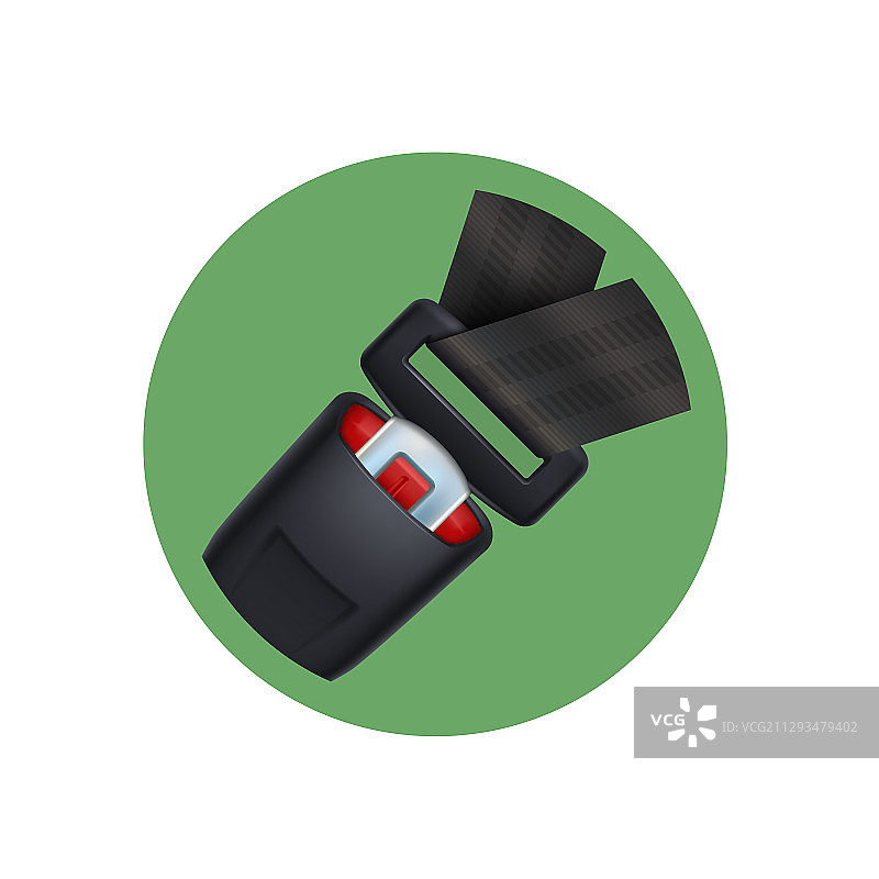 绿色图标上的黑色安全带图片素材