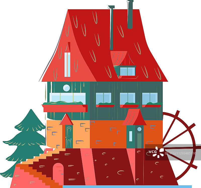 住宅楼房建筑外立面图片素材