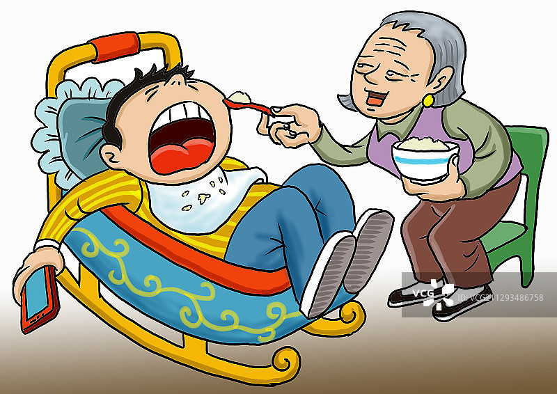 插画：13巨婴图片素材