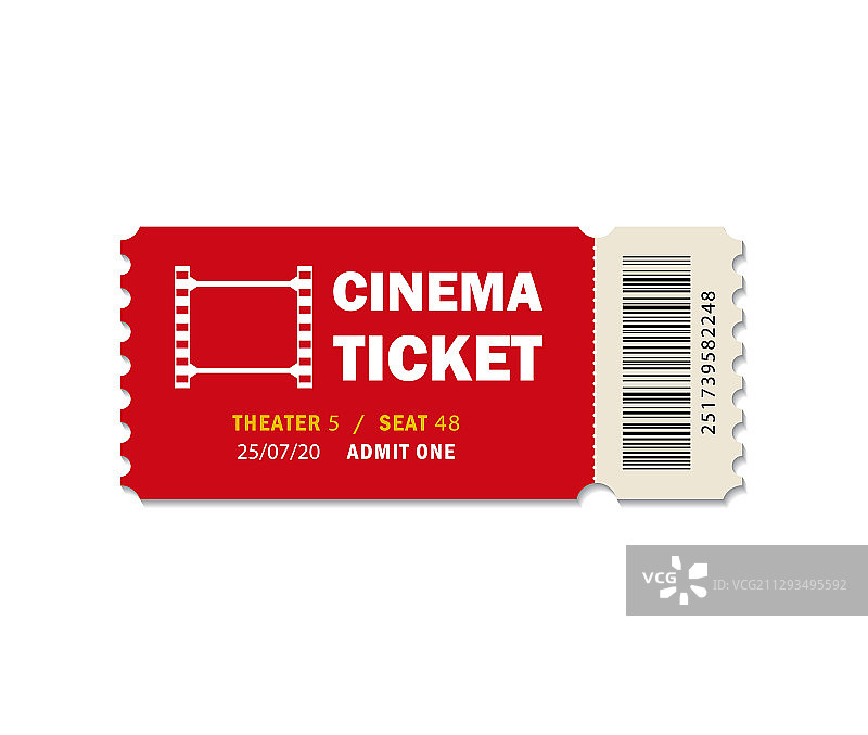 电影票模板（红色VIP入场）图片素材