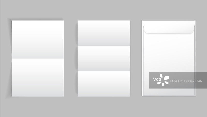 白色双折小册子样机图片素材