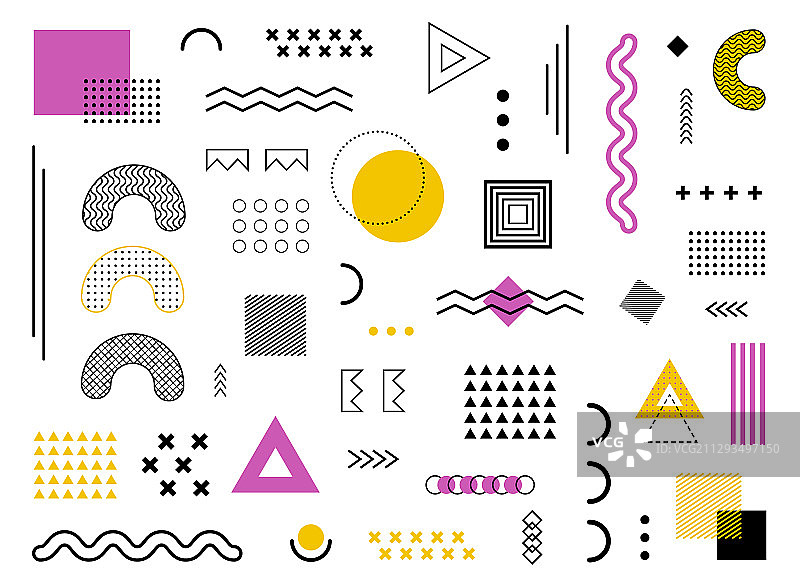 孟菲斯抽象几何背景图片素材