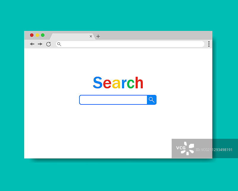 带搜索栏的Chrome浏览器网页图片素材
