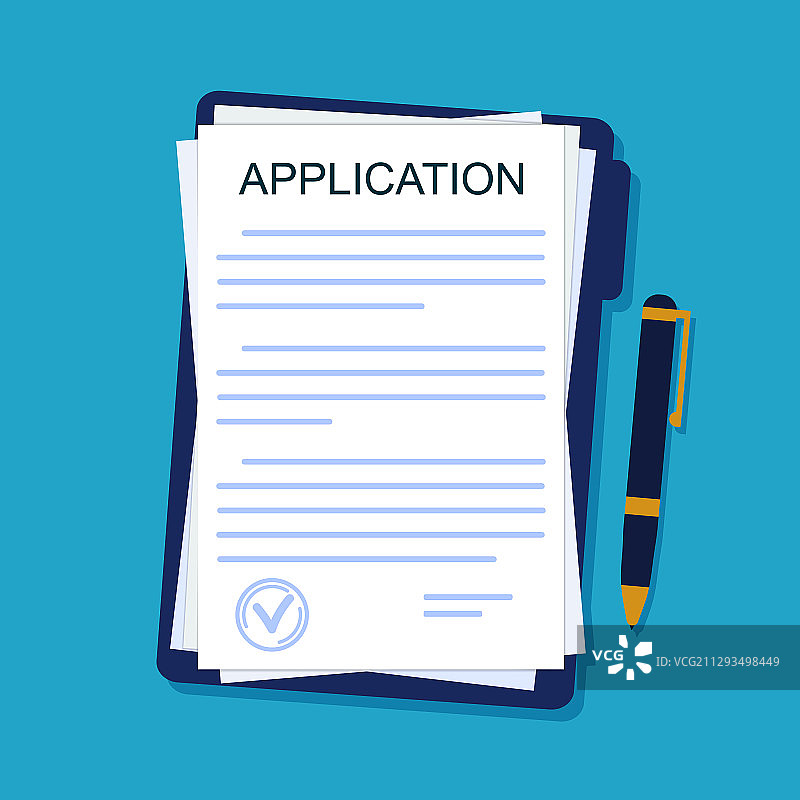 纸质协议申请表图片素材