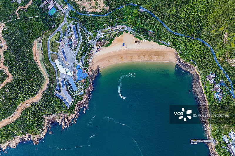 鸟瞰南沙湾图片素材