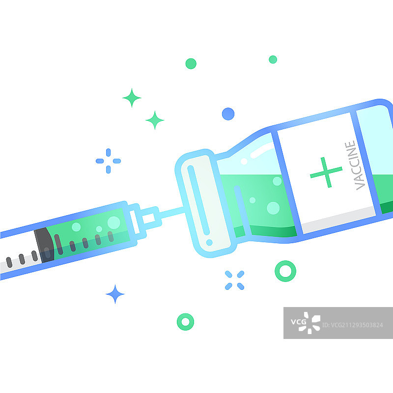 疫苗与注射器图片素材