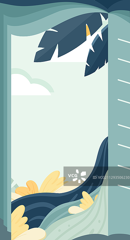 创意书籍植物叶子元素图片素材