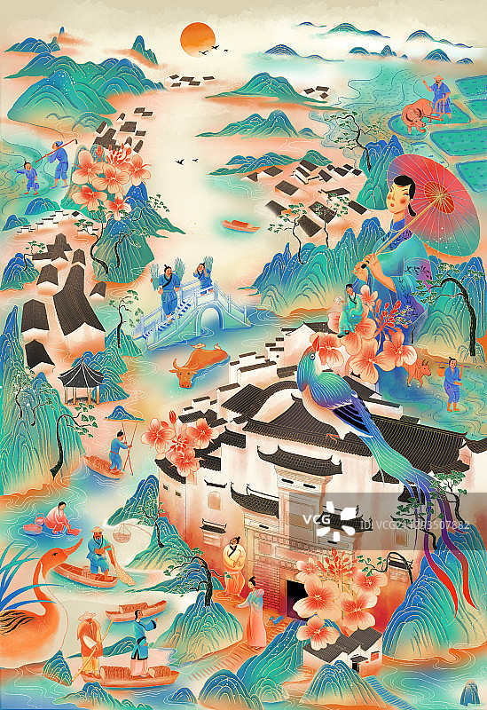 皖南山水图片素材