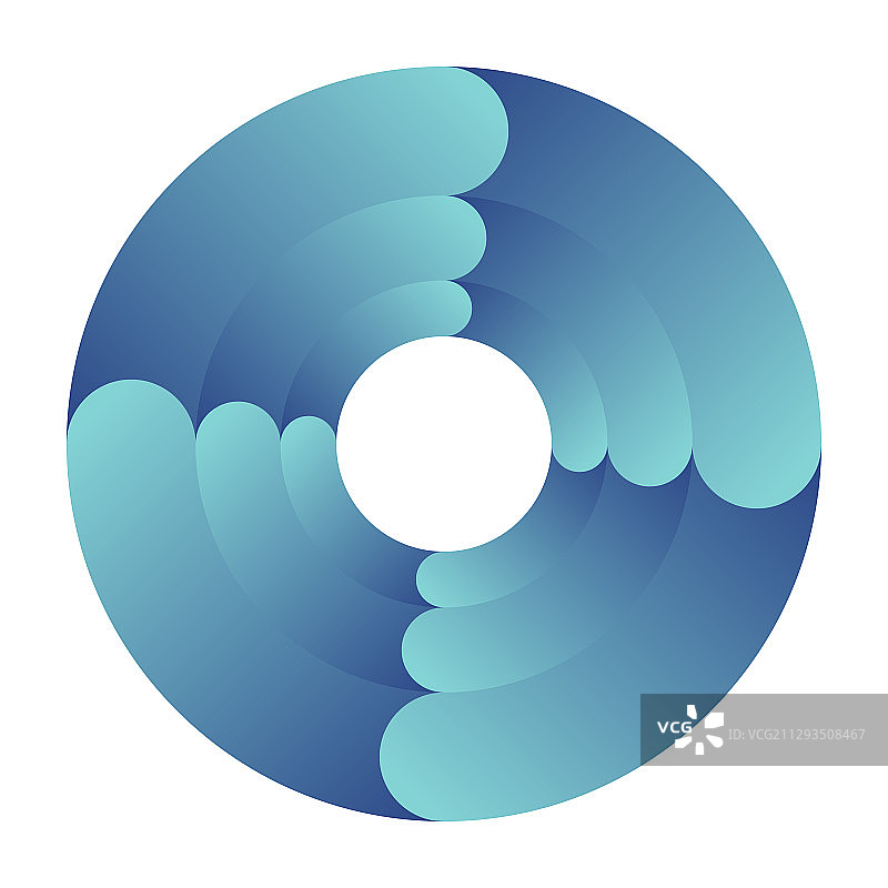 白色背景上的抽象渐变圆形Logo图片素材