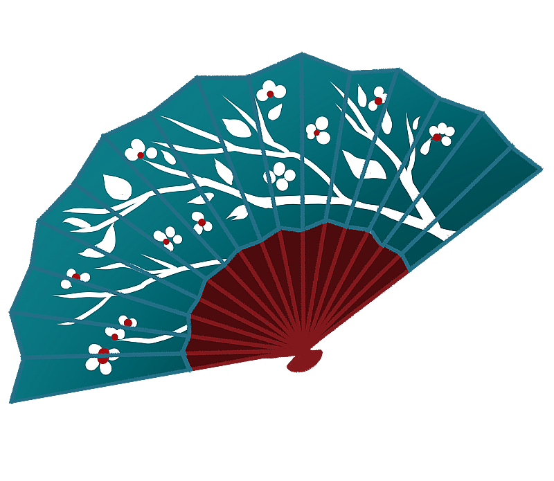 日本风格的折扇图片素材
