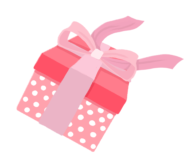 圣诞节粉色包装的礼物盒图片素材