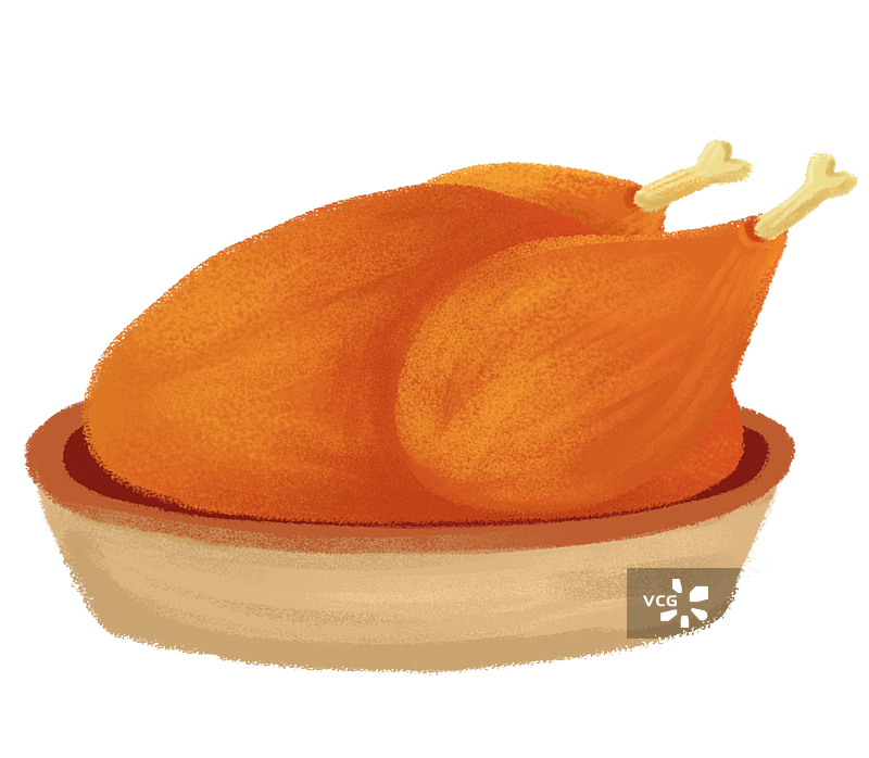 放在瓷盆里的烤鸡图片素材