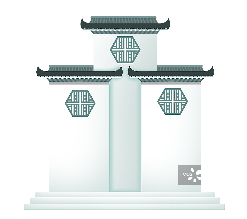 中式徽州建筑图片素材