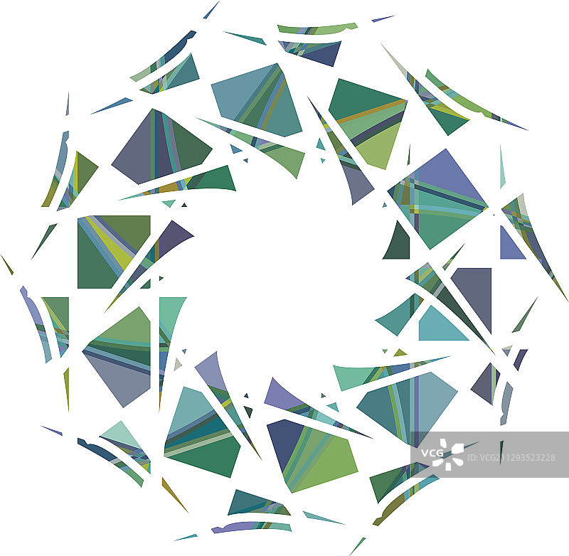 破碎的水晶宝石曼陀罗图案图片素材