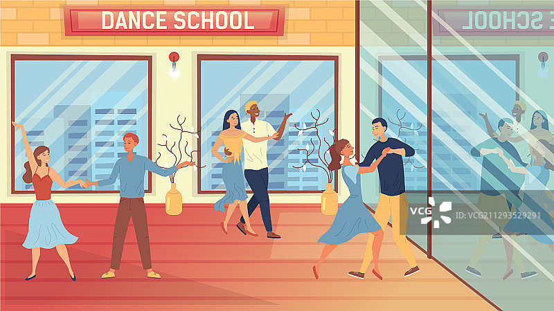 舞蹈学校舞蹈人群概念图片素材
