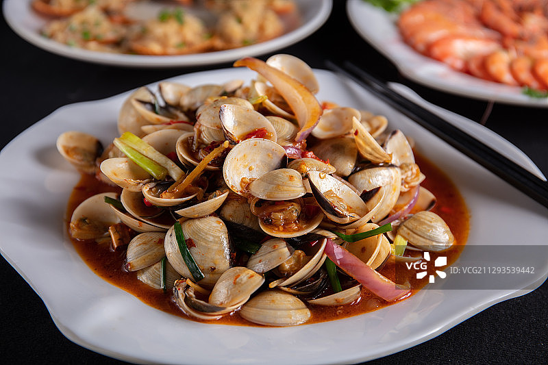 辣炒海白螺图片素材