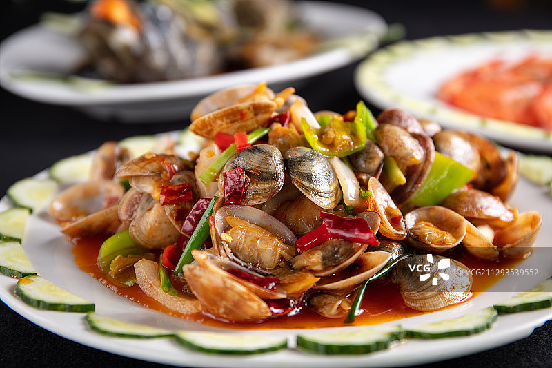 辣炒花蛤图片素材