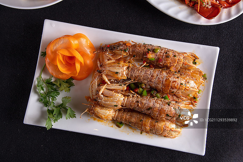 椒盐皮皮虾图片素材