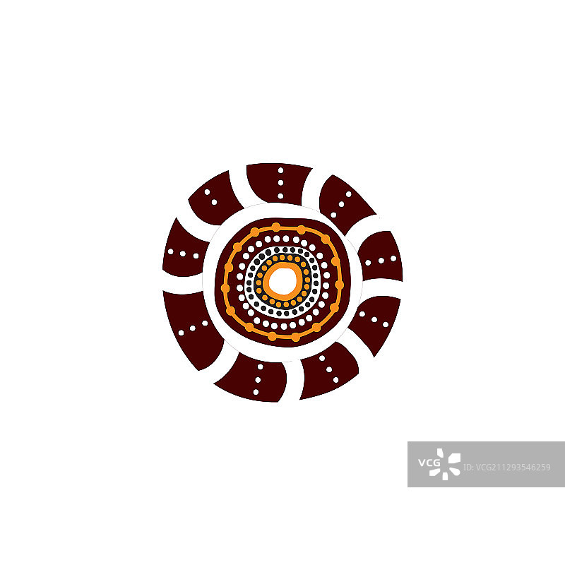 原住民艺术点画图标标志设计图片素材