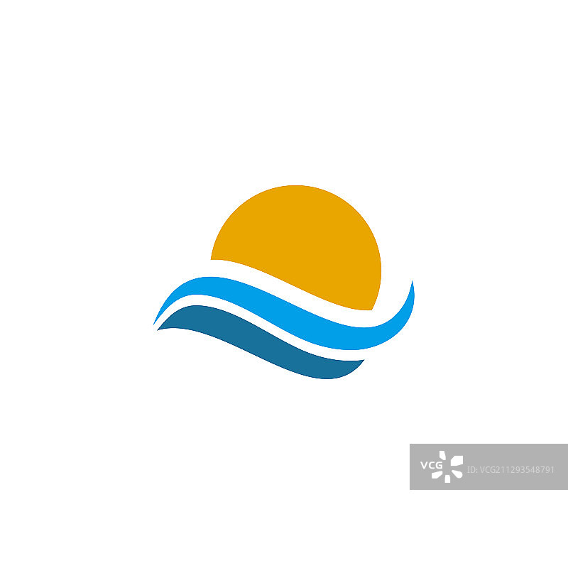 波浪图标标志设计模板图片素材