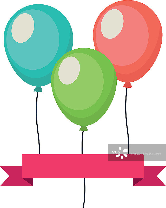 氦气球派对装饰图标图片素材