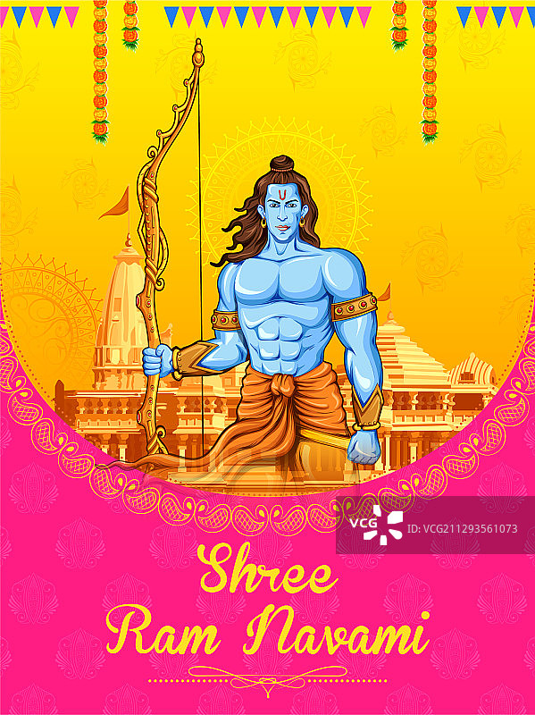 室利·罗摩 Navami 节庆背景图片素材