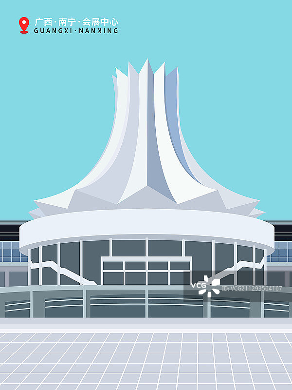 广西南宁地标建筑-会展中心图片素材