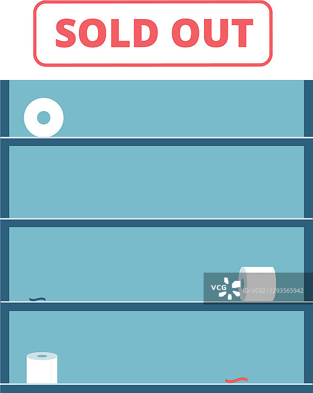 超市卫生纸抢购现象图片素材