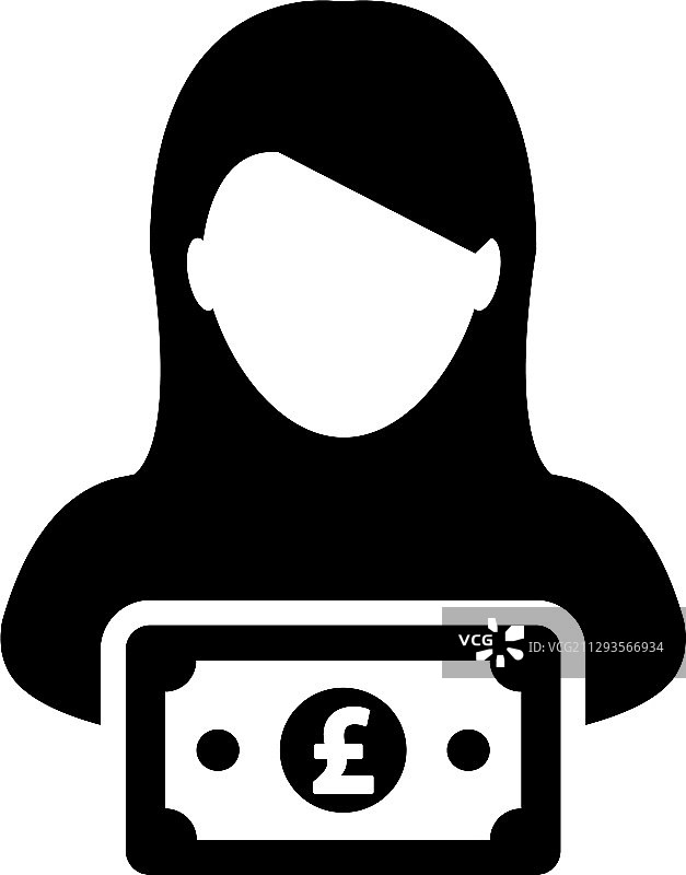 付款图标女性用户头像图片素材