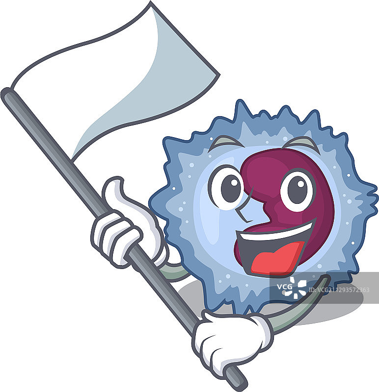 有趣的单核细胞卡通形象图片素材