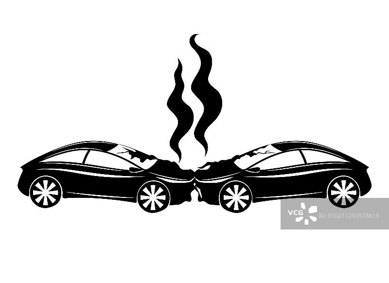 交通事故标志图片素材