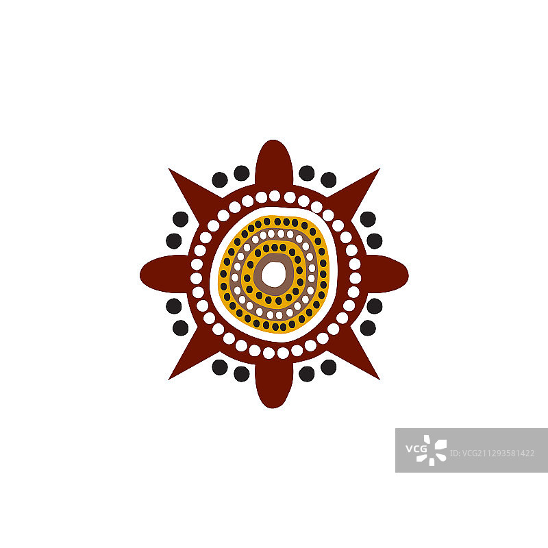 原住民艺术点画图标标志设计图片素材