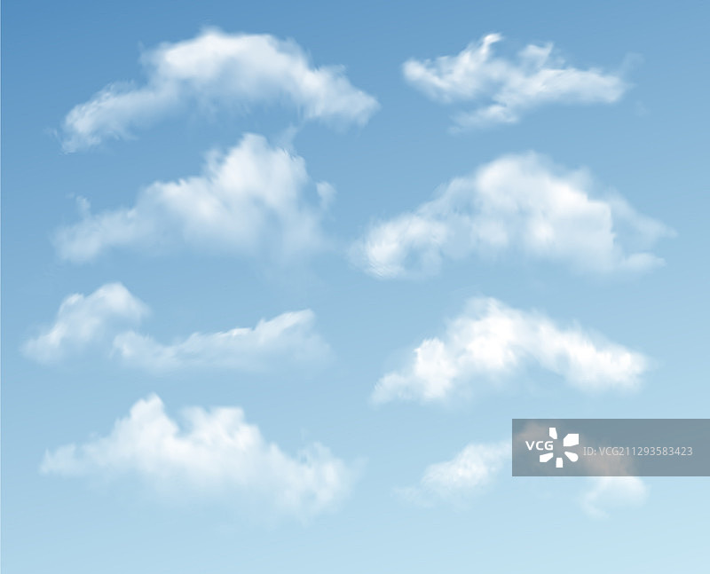 透明云朵图案合集图片素材