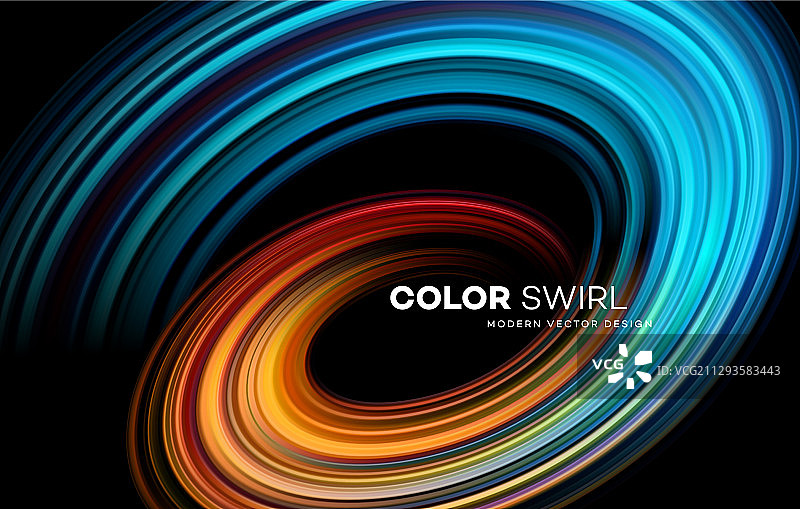 彩色漩涡有机3D形状流动图片素材