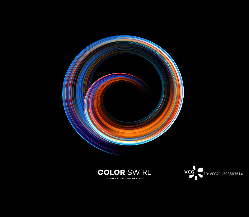 彩色漩涡有机3D形状流动图片素材