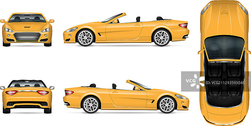 敞篷车模型图片素材