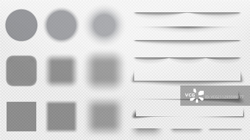 逼真的阴影分割线图片素材