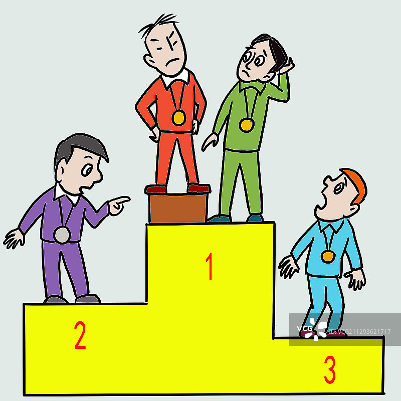 插画：26不甘示弱图片素材