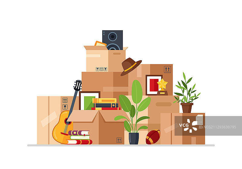 用于家庭搬运的箱子图片素材