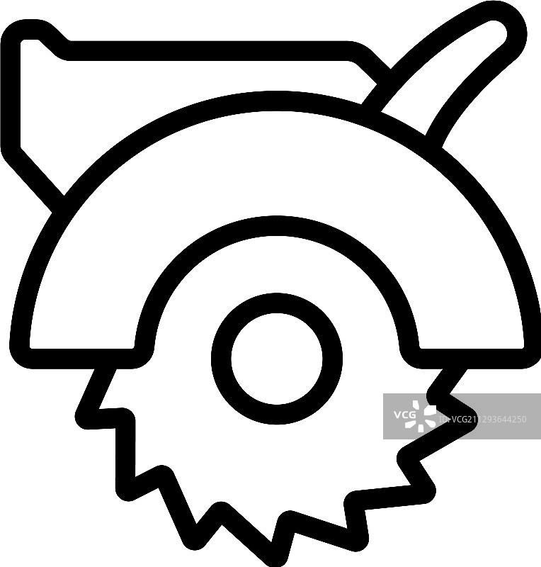 手动锯轮廓图标图片素材
