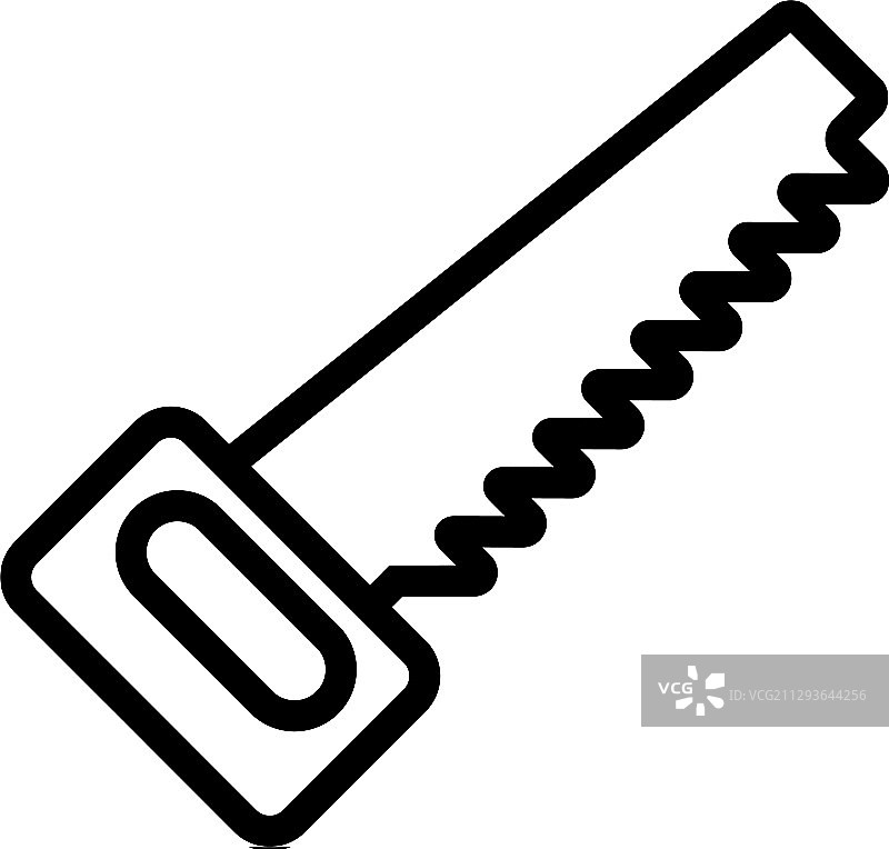 古典锯图标轮廓图片素材