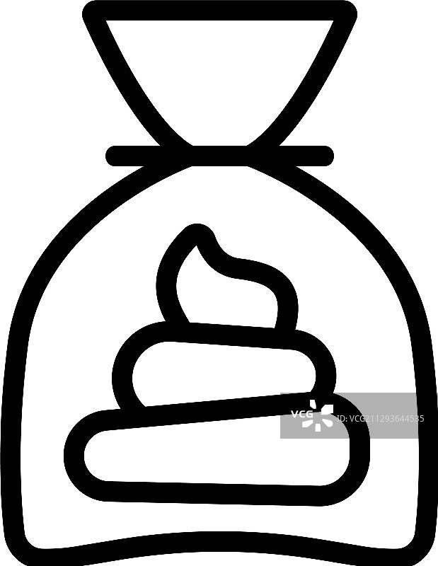 包裹中的垃圾图标轮廓图片素材
