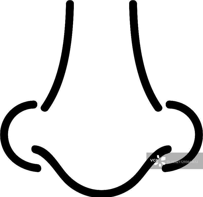 美丽的鼻子图标轮廓图片素材