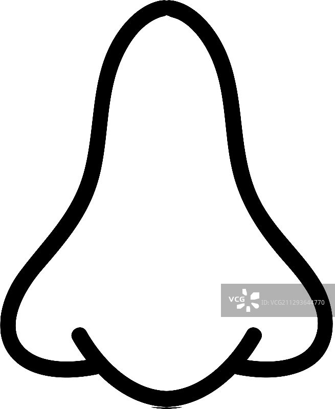 普通鼻子轮廓图标图片素材