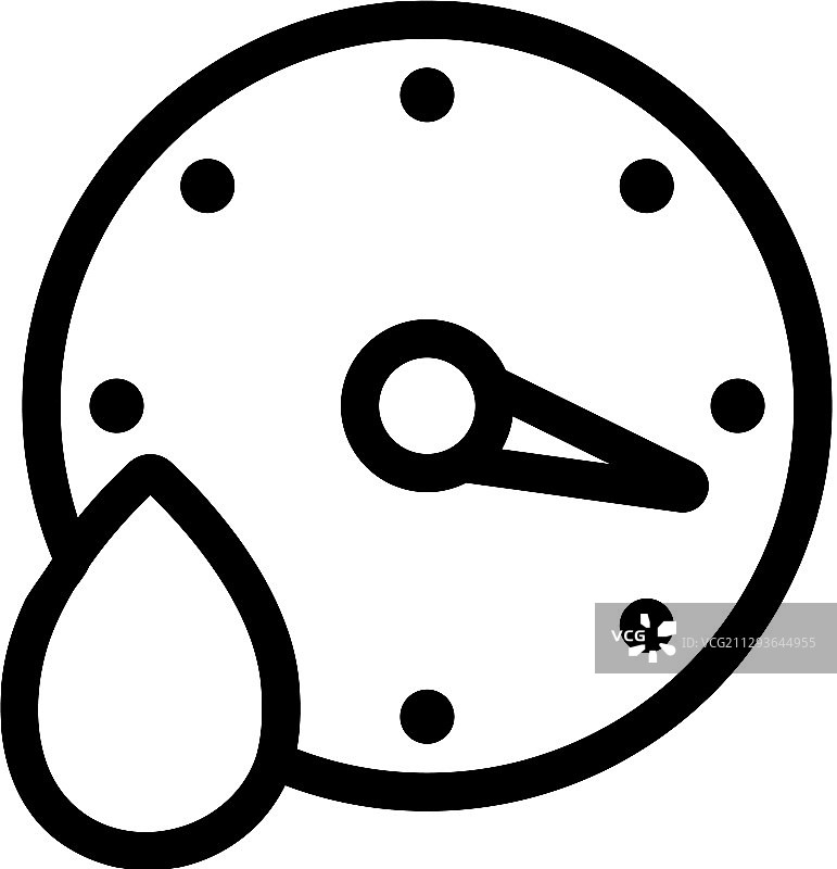 湿度与手表图标轮廓图片素材