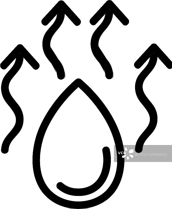 水分蒸发图标轮廓图片素材