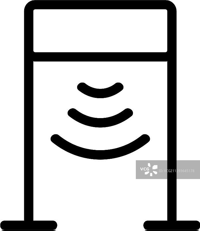 金属探测器框架轮廓图标图片素材